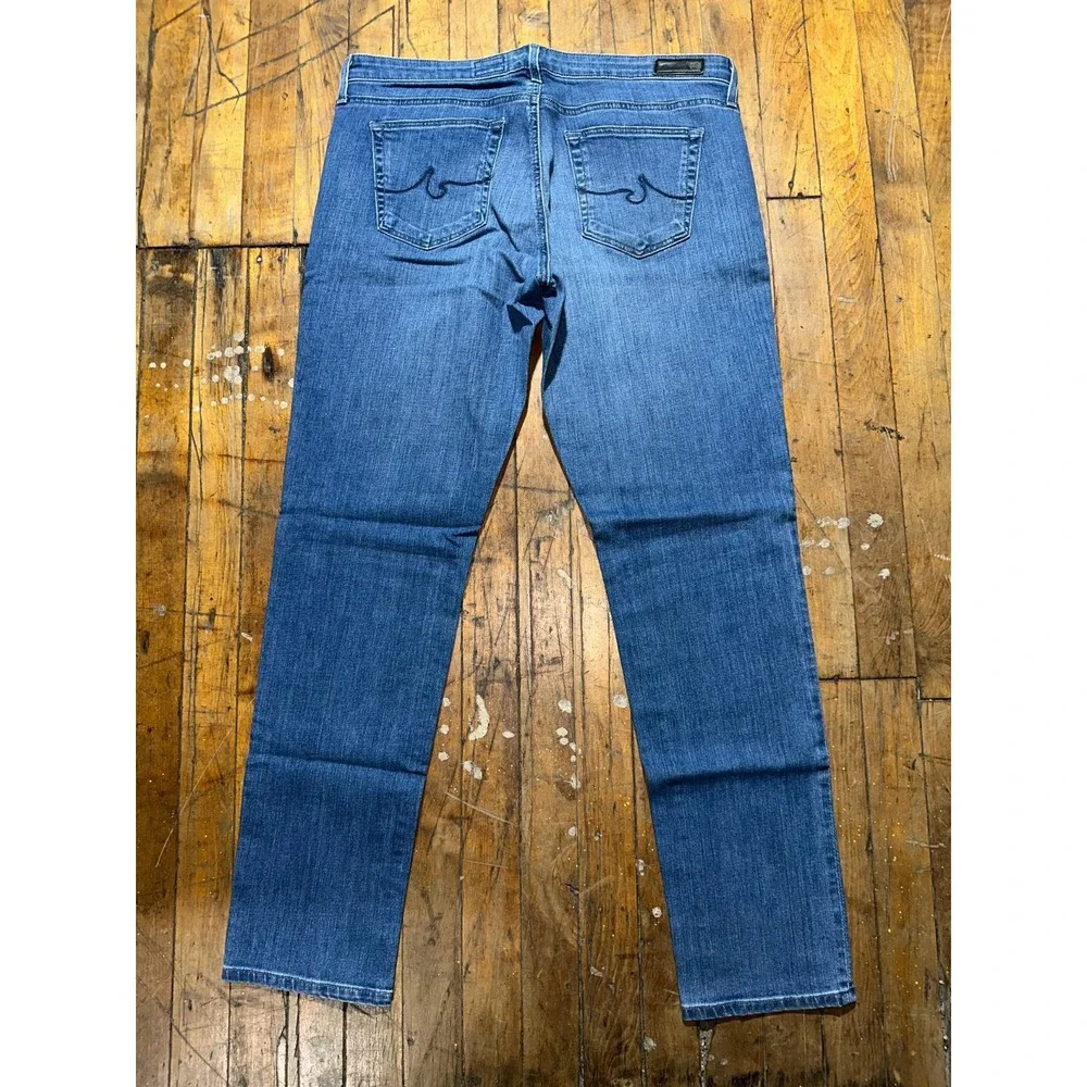 AG Adriano Goldschmied Jeans Men's 32R‎ Blue Denim Stilt Cigarette Leg Preppy